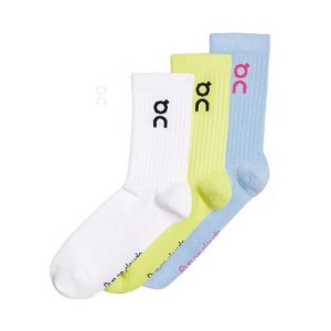 On Cloud Logo 3-Pack Strumpor Dam Blå Vita Gula | On_SE8929