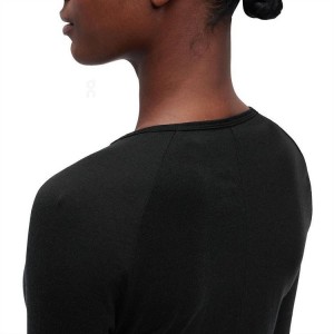 On Cloud Merino-T T-shirts Dam Svarta | On_SE8885