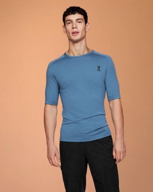 On Cloud Merino-T T-shirts Herr Blå | On_SE9107