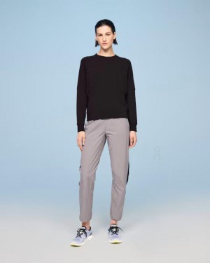 On Cloud Movement Crew Sweatshirts Dam Svarta | On_SE9043