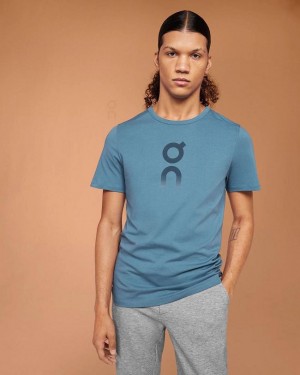 On Cloud Tryck-T T-shirts Herr Blå | On_SE8101