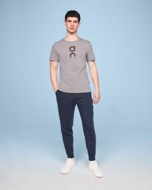 On Cloud Tryck-T T-shirts Herr Grå Bruna | On_SE8687