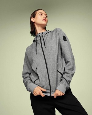 On Cloud Zipped Hoodies Dam Grå | On_SE8480