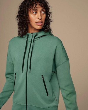 On Cloud Zipped Hoodies Dam Gröna | On_SE8540