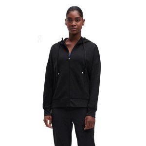 On Cloud Zipped Hoodies Dam Svarta | On_SE8354